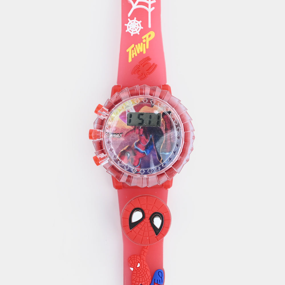 Kids Light-Up Double Spinner Digital Wrist Watch