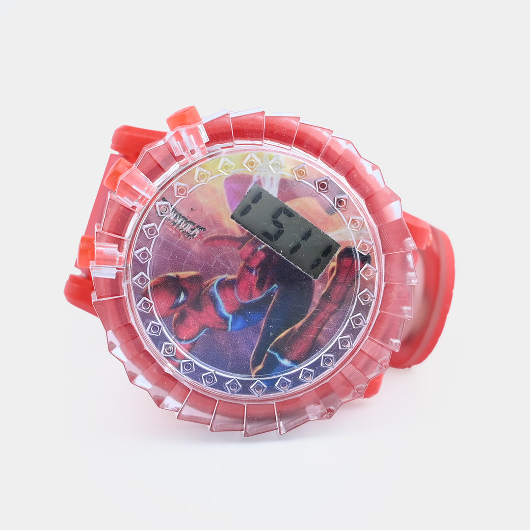 Kids Light-Up Double Spinner Digital Wrist Watch