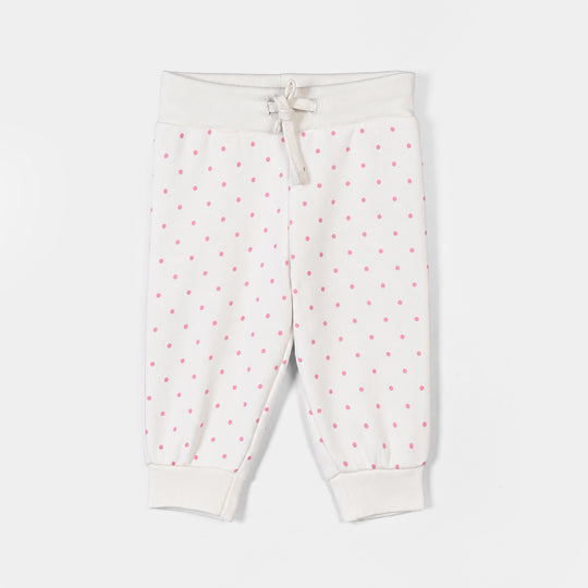 Infant Girls Fleece 2 Piece Suit Positive Vibes-White