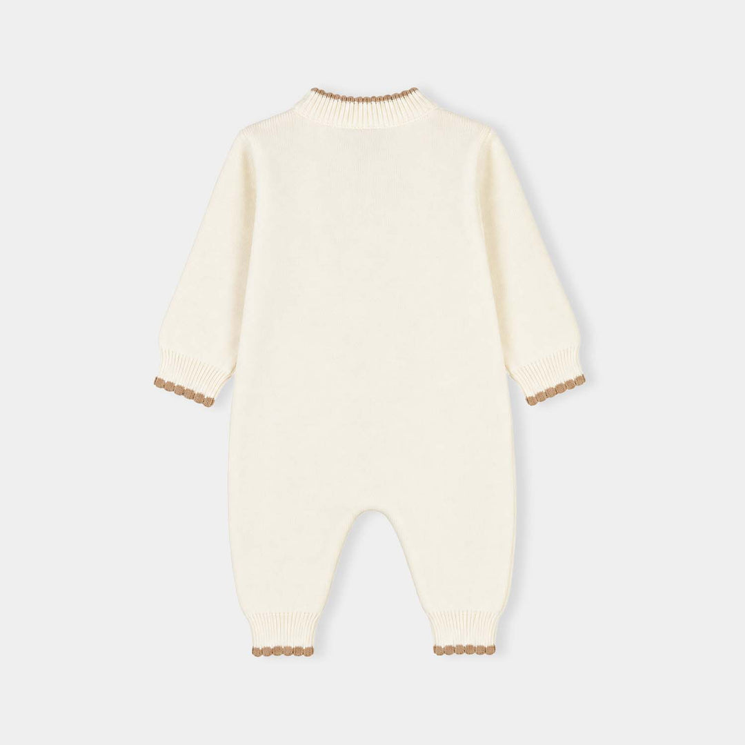 Infant Girls Acrylic Romper-Little Blossom-OFF-White