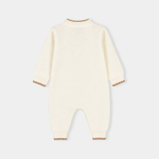 Infant Girls Acrylic Romper-Little Blossom-OFF-White