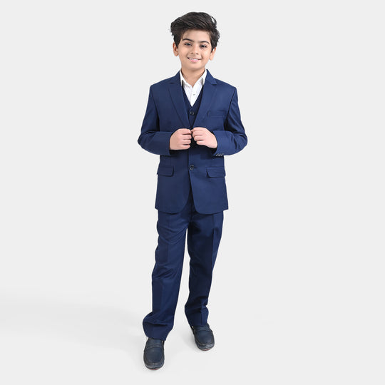 BOYS COAT PANT 3PC SUIT-NAVY BLUE