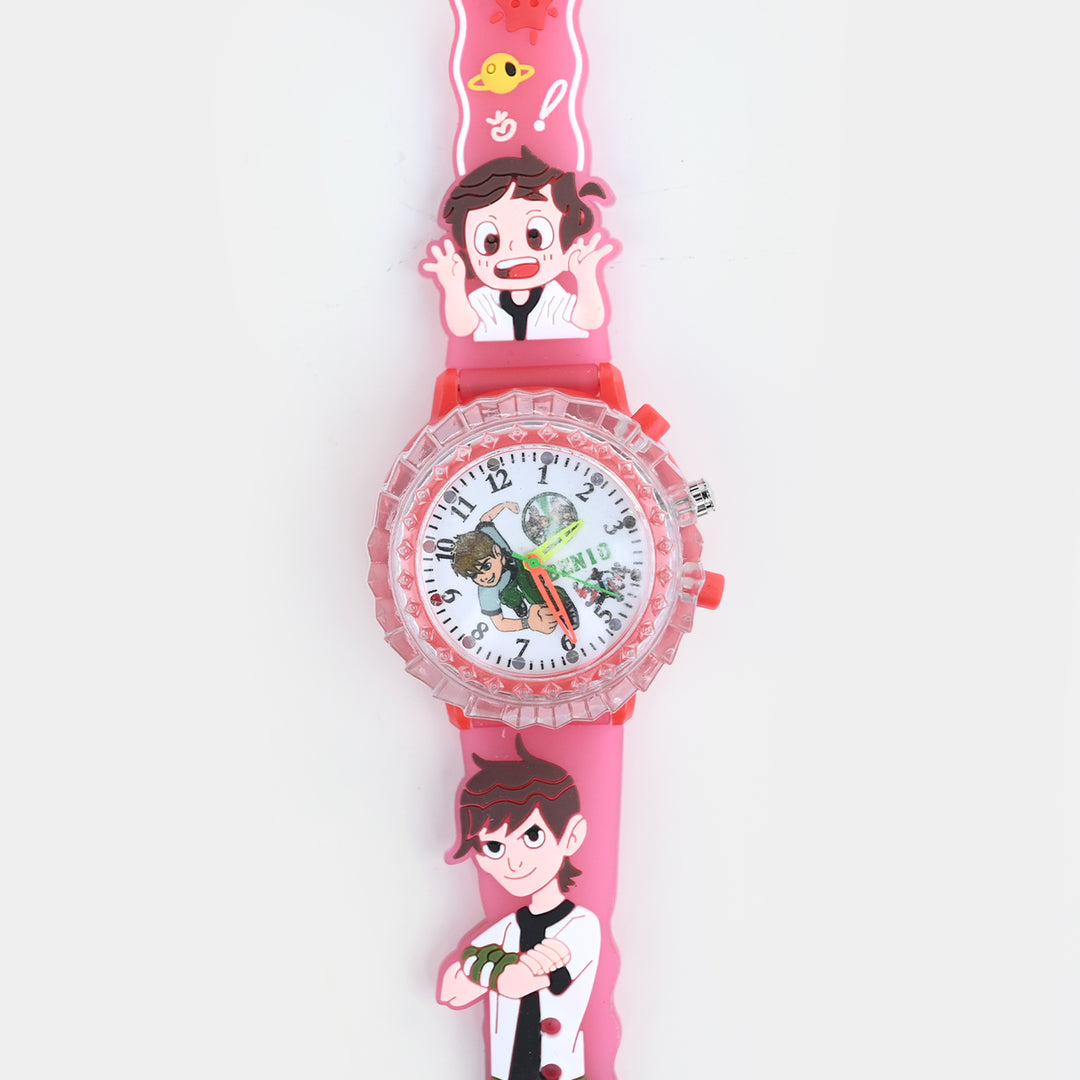 Boys Light-Up Spinner Analog Wrist Watch