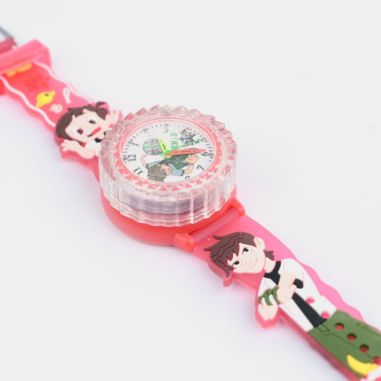 Boys Light-Up Spinner Analog Wrist Watch