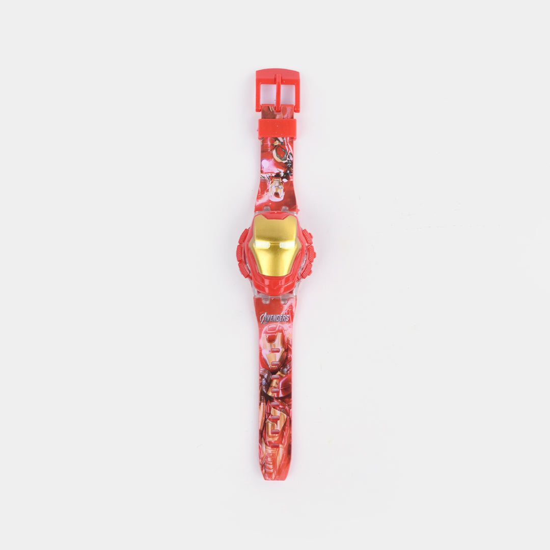 Digital Wristwatch with Flip Cover