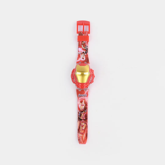 Digital Wristwatch with Flip Cover