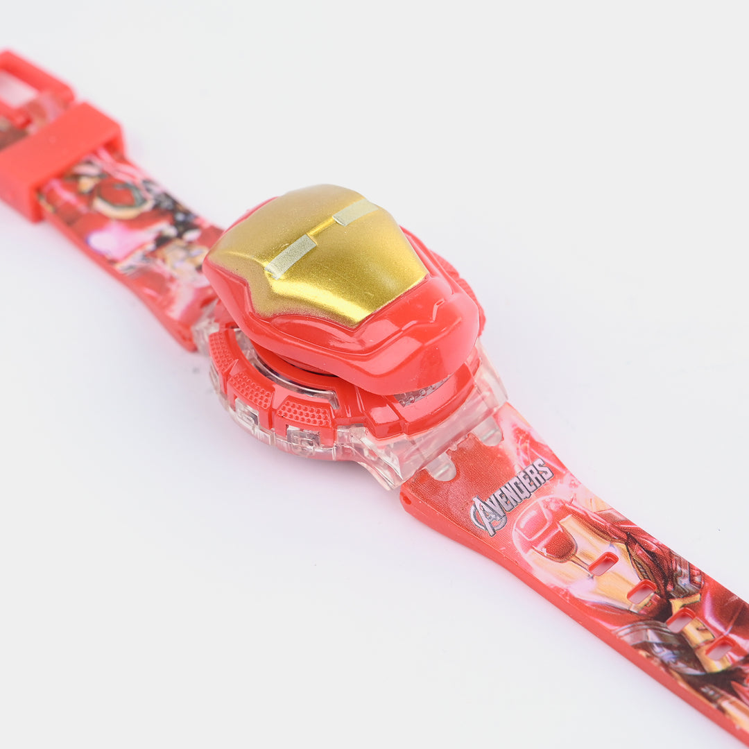 Digital Wristwatch with Flip Cover