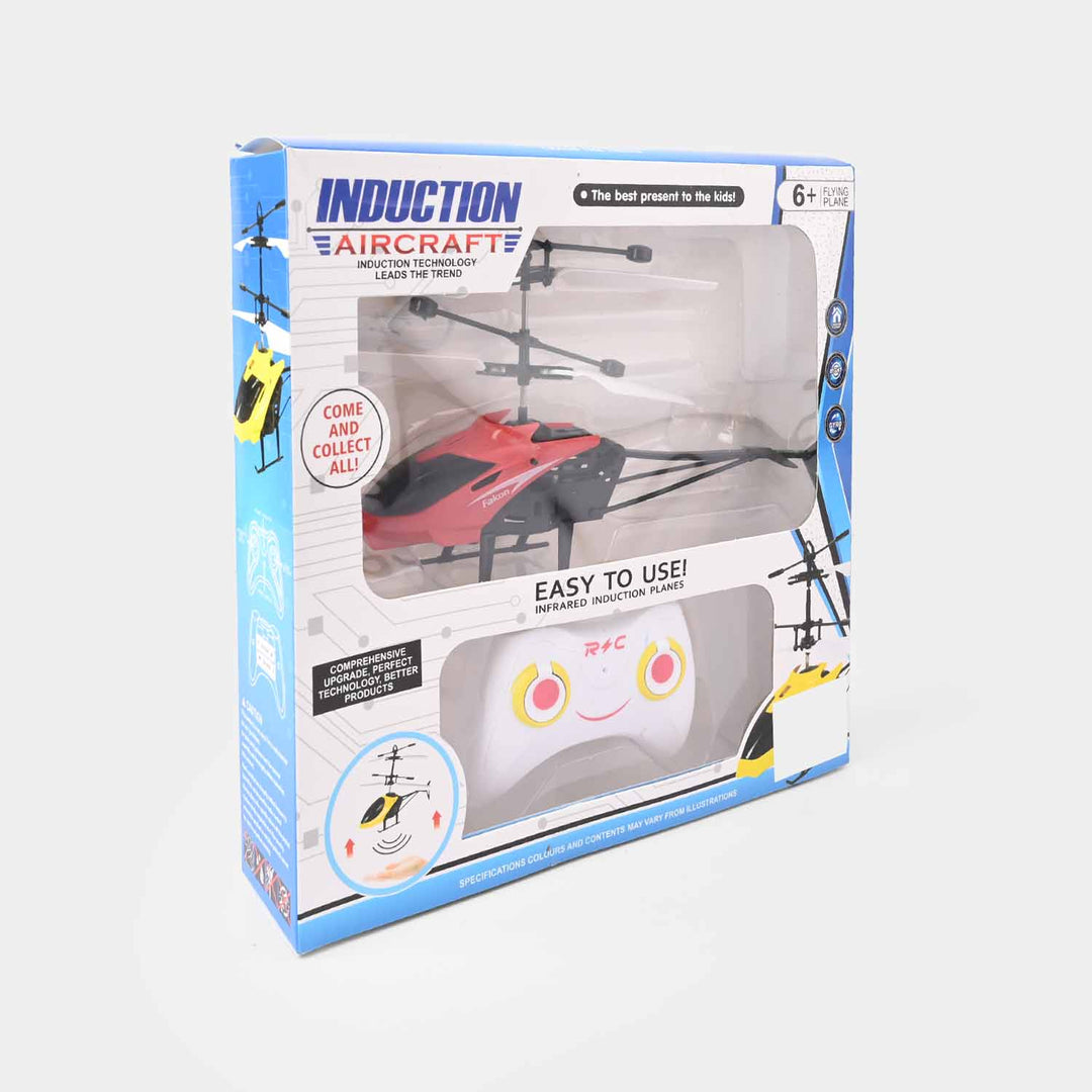 Induction Aircraft Toy – Rechargeable RC Helicopter with Sensor Control