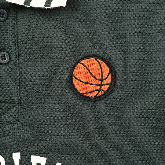 Boys Popcorn Polo Full Sleeves Sports League - Green