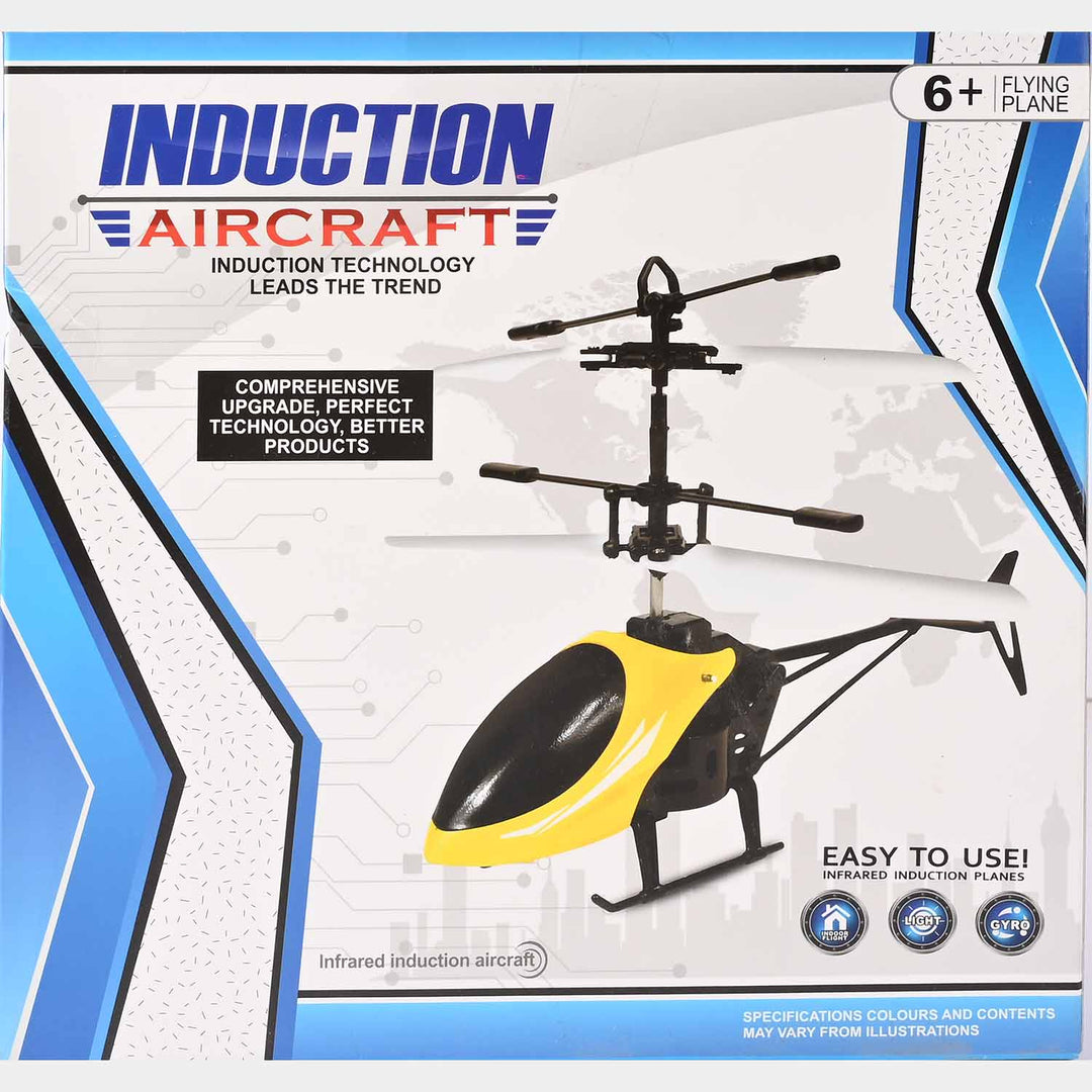 Induction Aircraft Toy – Rechargeable RC Helicopter with Sensor Control