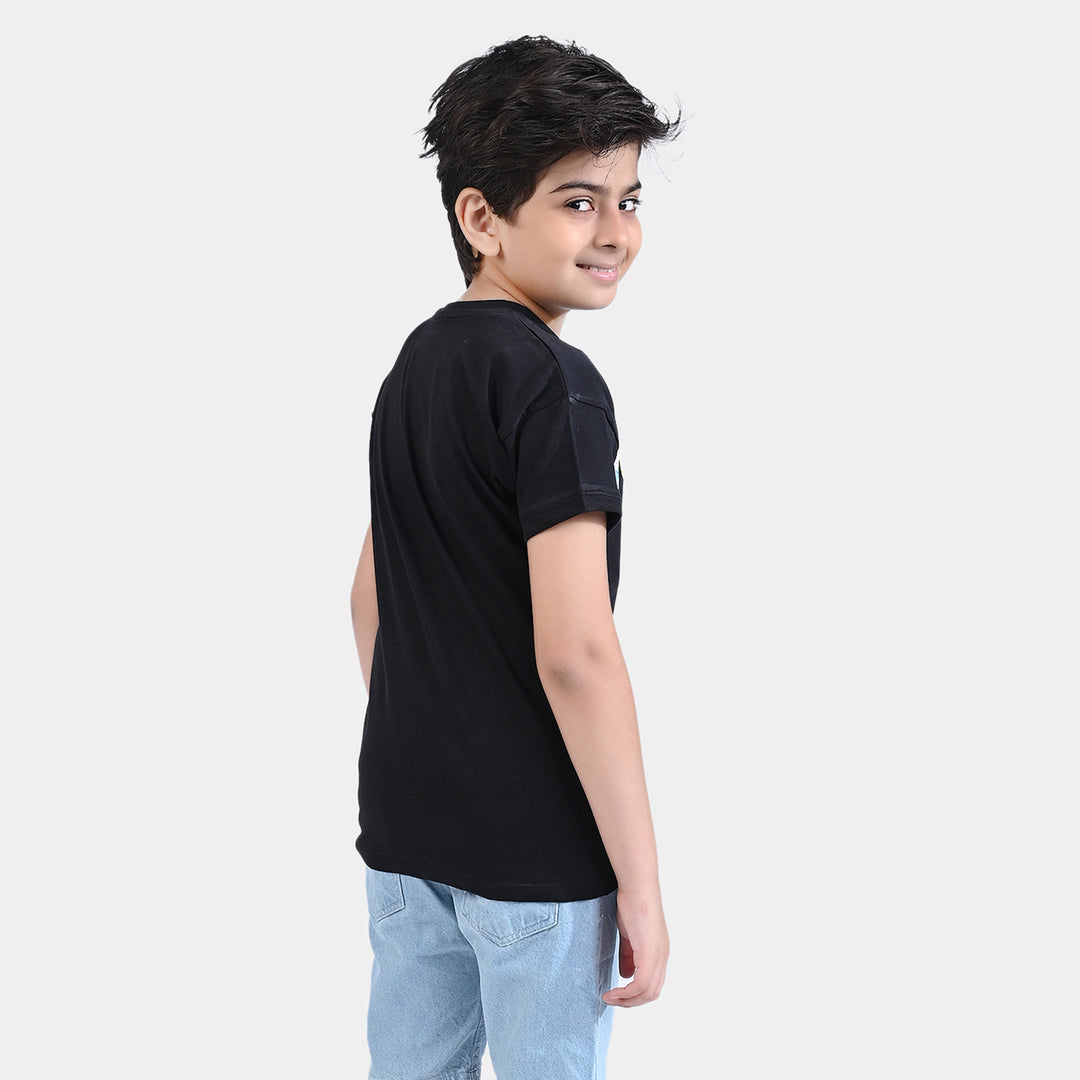 Boys Cotton Jersey T-Shirt H/S Fortnite-Jet Black