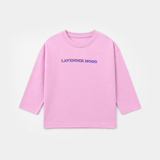 Girls Cotton Jersey T-Shirt Full Sleeves Lavender Mood - Orchid