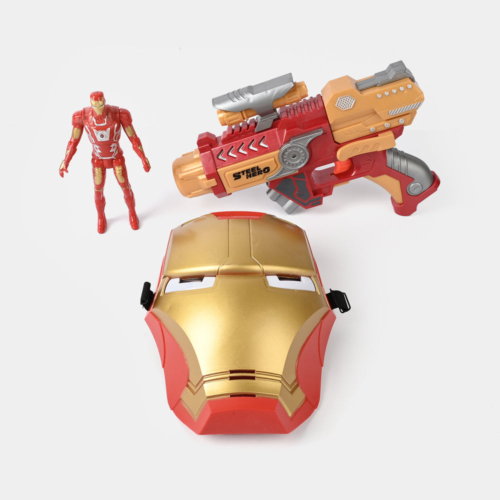 Blaster Target Toy with Hero Character & Mask
