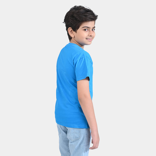 Boys Lycra Jersey T-Shirt Coast-Blue