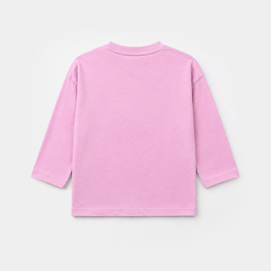 Girls Cotton Jersey T-Shirt Full Sleeves Lavender Mood - Orchid