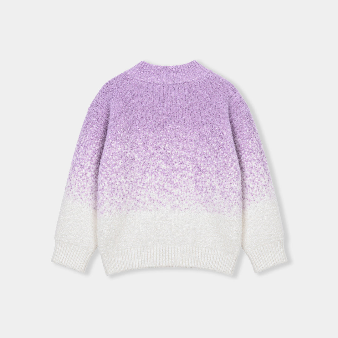 Infant Girls Acrylic Sweater-Snowdrop-Lilac