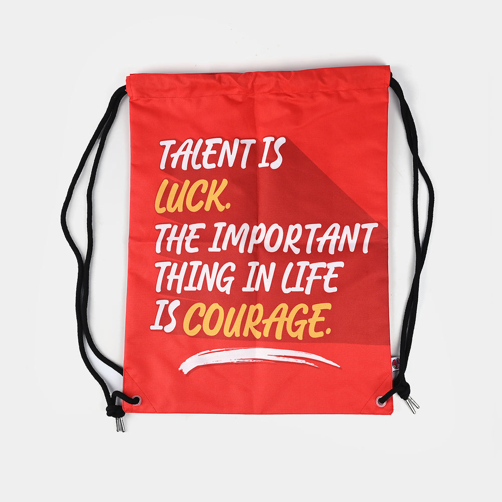 Luck Courage Drawstring Bag