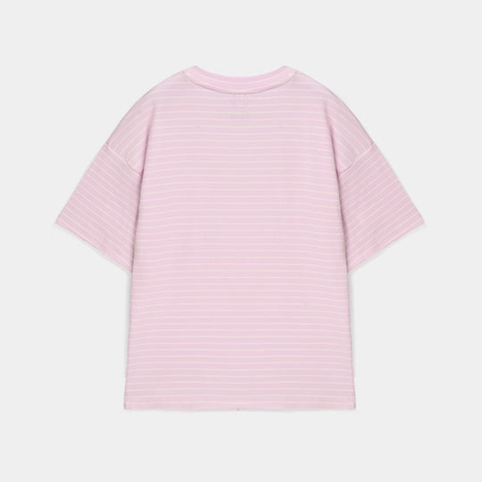 Girls Yarn Dyed HELLO GORGEOUS T-Shirt - Pink