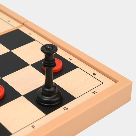 3-IN-1 WOODEN CHESS SET
