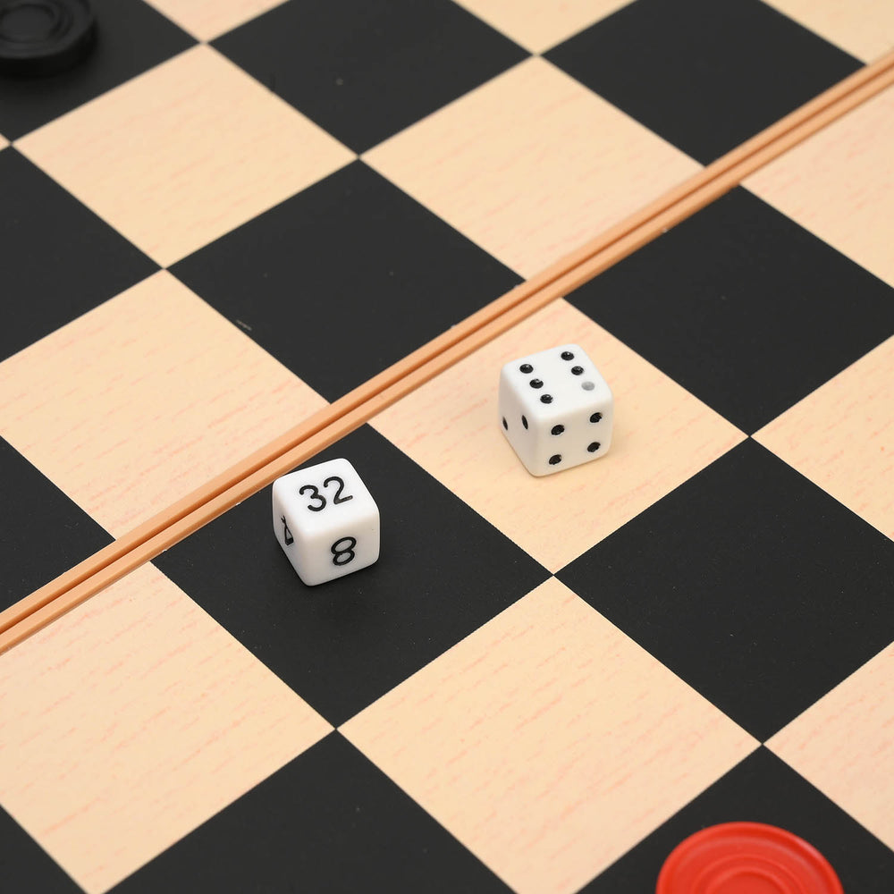 3-IN-1 WOODEN CHESS SET