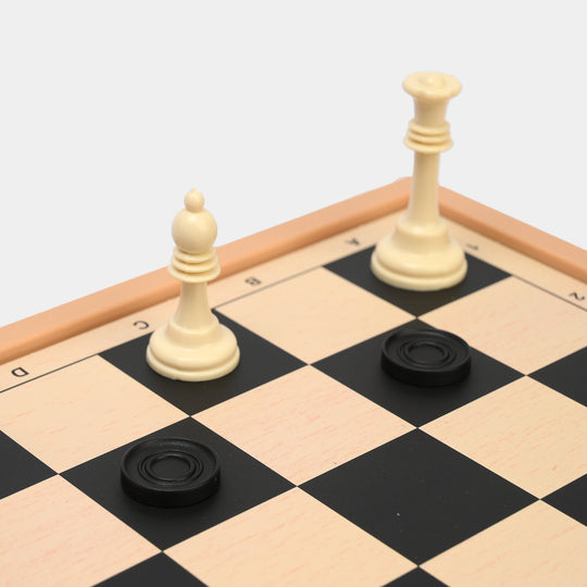 3-IN-1 WOODEN CHESS SET