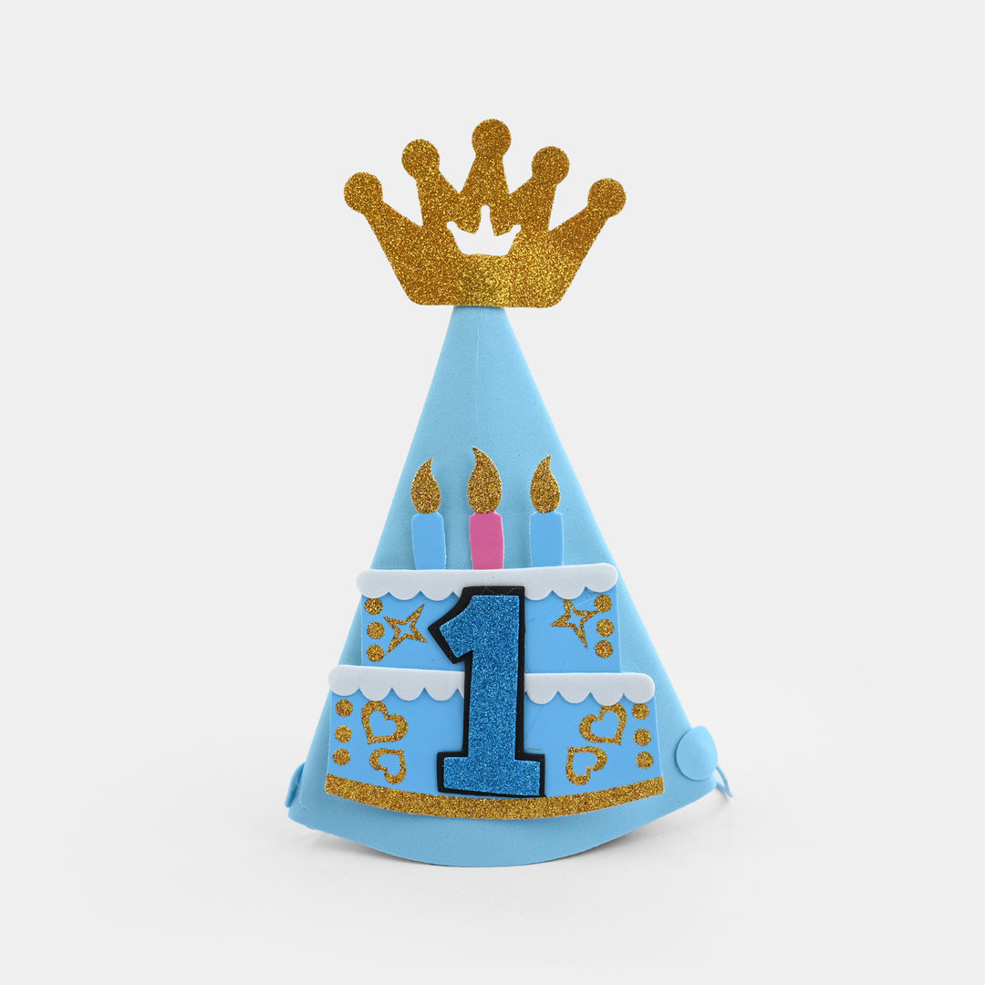 Birthday Glitter Crown Cone Party Hat