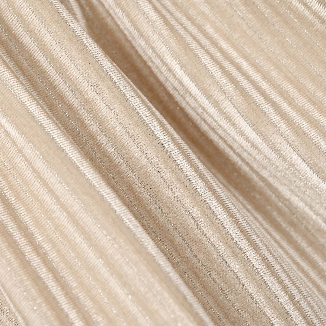Infant Girls Velvet Casual Top Silver Stripes-BEIGE