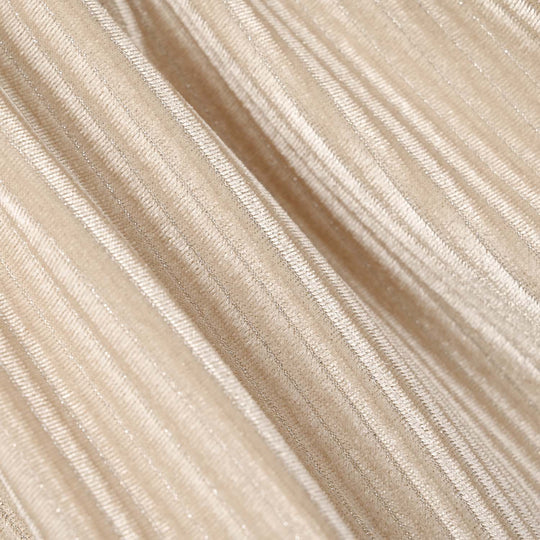 Infant Girls Velvet Casual Top Silver Stripes-BEIGE