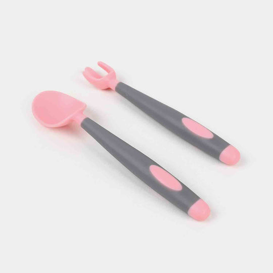Baby Training Fork and Spoon Set | Flexible & Easy Grip