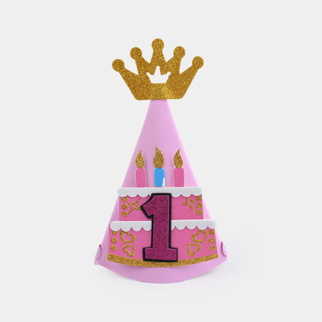 Birthday Glitter Crown Cone Party Hat