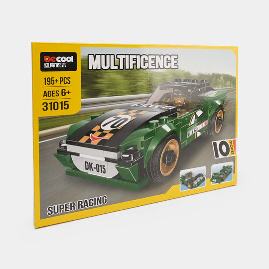 Multificence Super Racing Car | 195+ Piece Building Block Set
