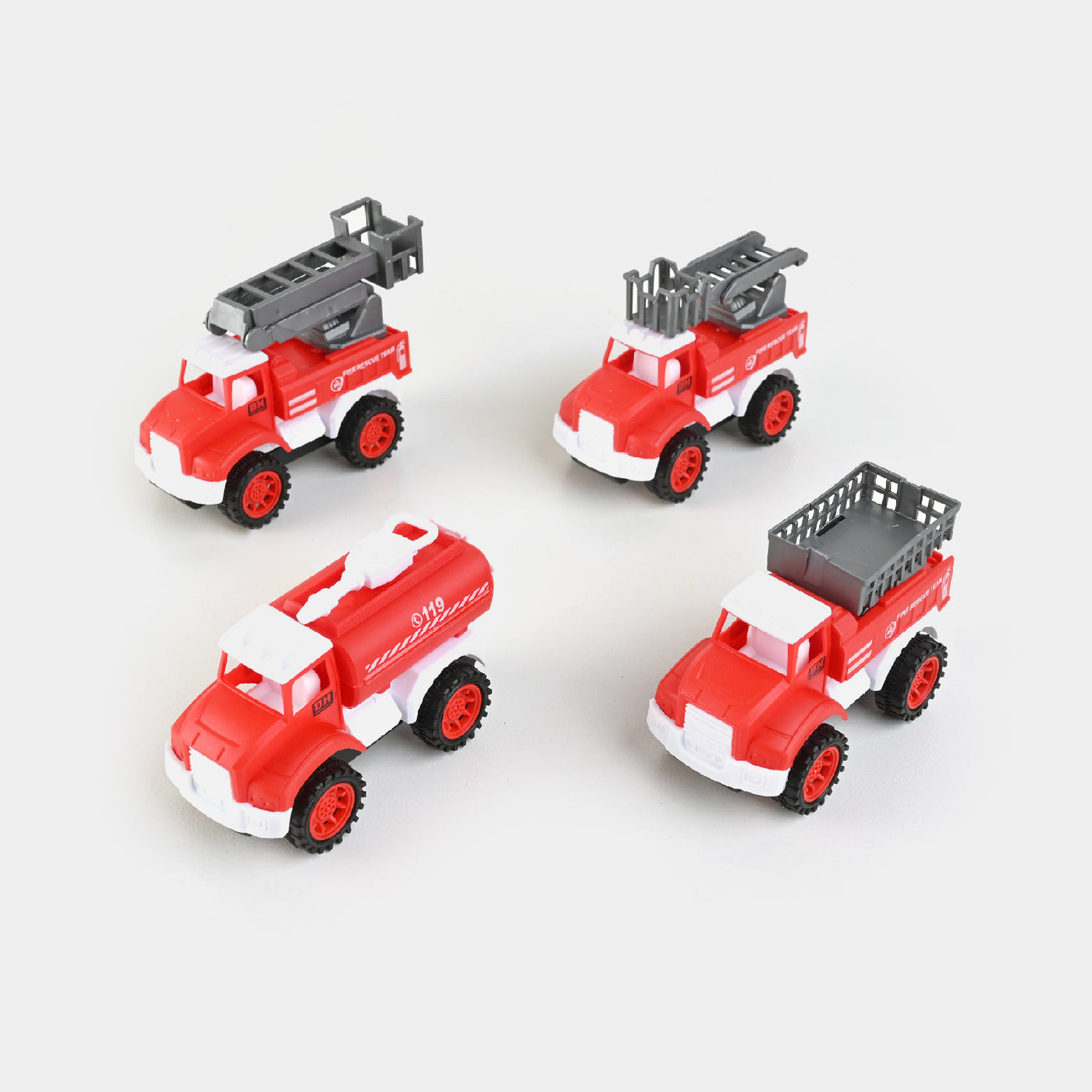 Free Wheel Fire 4Pcs Truck For Kids