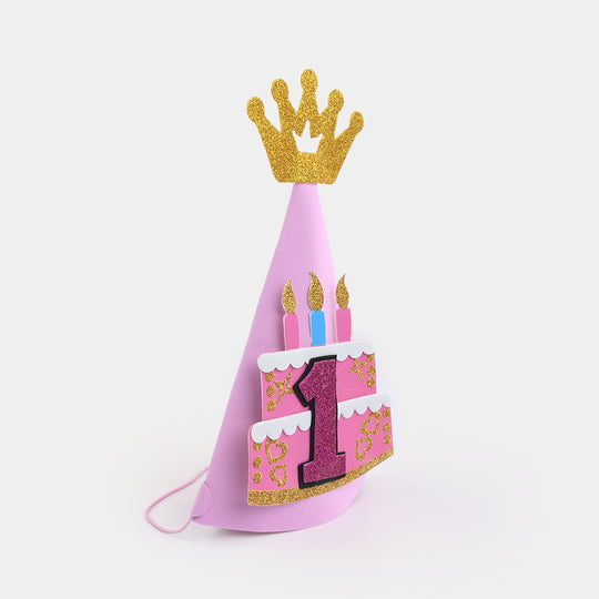 Birthday Glitter Crown Cone Party Hat