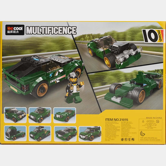 Multificence Super Racing Car | 195+ Piece Building Block Set