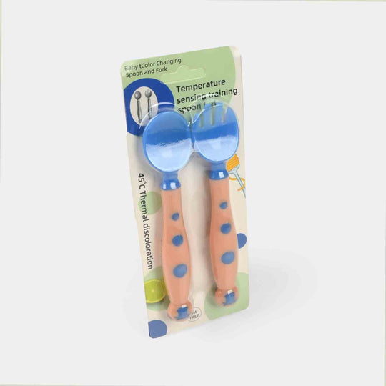 Baby Training Fork and Spoon Set | Flexible & Easy Grip