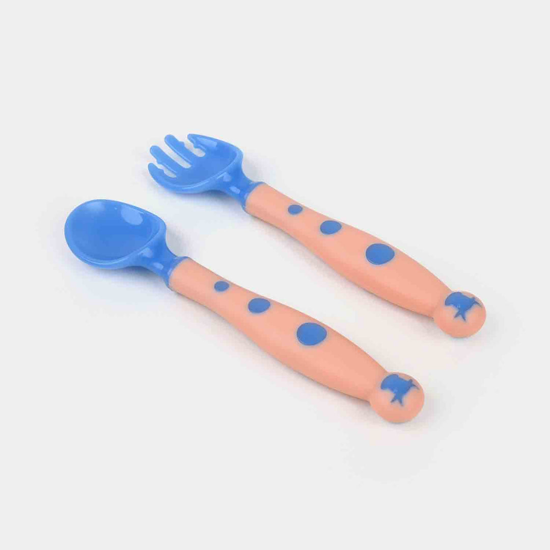 Baby Training Fork and Spoon Set | Flexible & Easy Grip