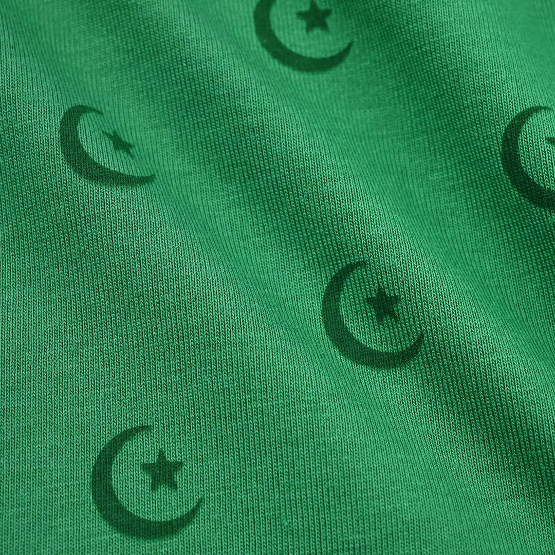 Infant Boys Polyester Cotton Blended T-Shirt Chand Sitara-Green