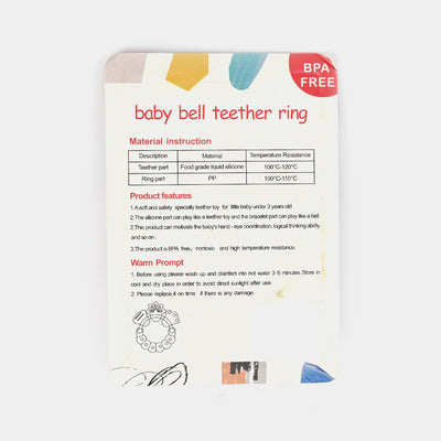 Baby Bell Teether Rattle Green 0M+