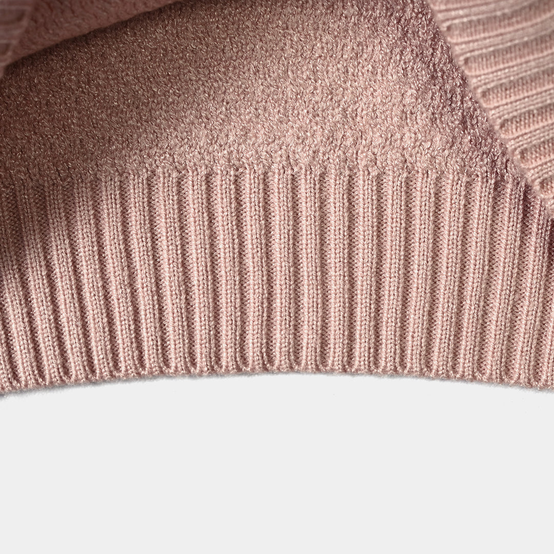 Infant Girls Acrylic Sweater-Elegant Scallop-LT.Pink