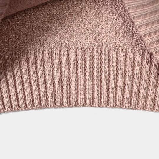 Infant Girls Acrylic Sweater-Elegant Scallop-LT.Pink