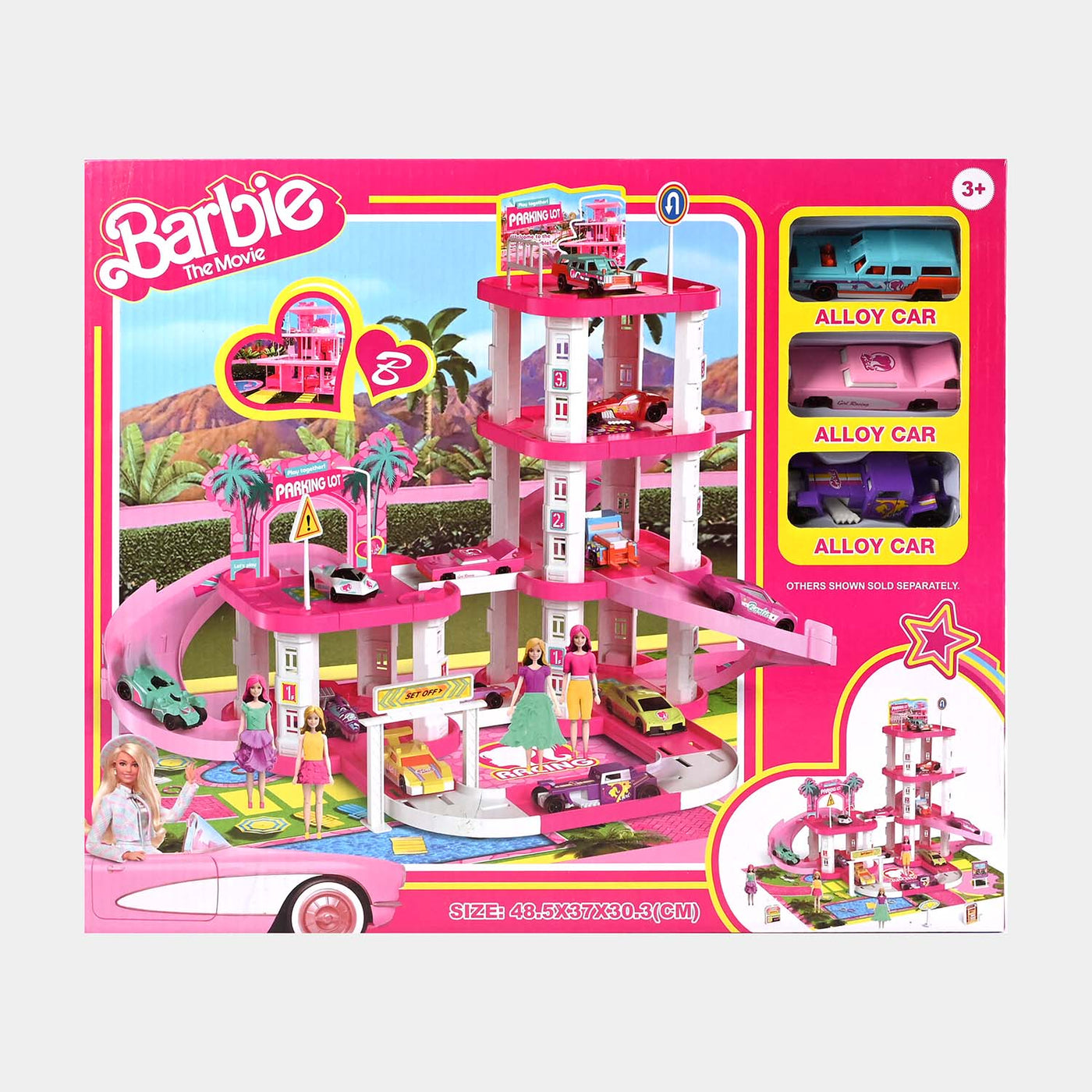 Character Parking Lot Track Set For Kids