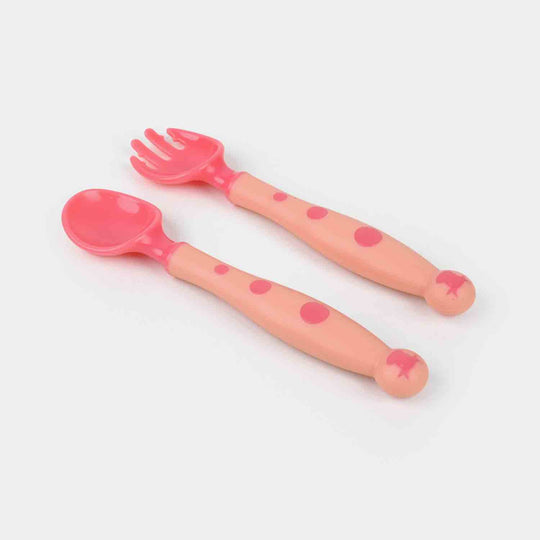 Baby Training Fork and Spoon Set | Flexible & Easy Grip