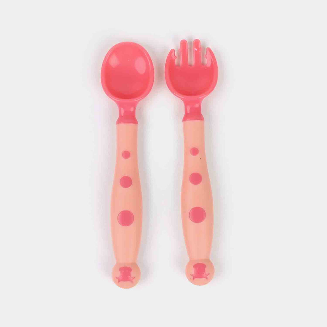 Baby Training Fork and Spoon Set | Flexible & Easy Grip