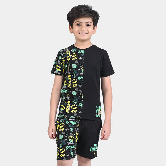 Boys Jersey/Terry 2 Piece Suit Games-Jet Black