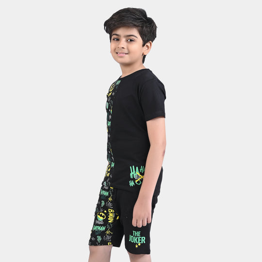 Boys Jersey/Terry 2 Piece Suit Games-Jet Black