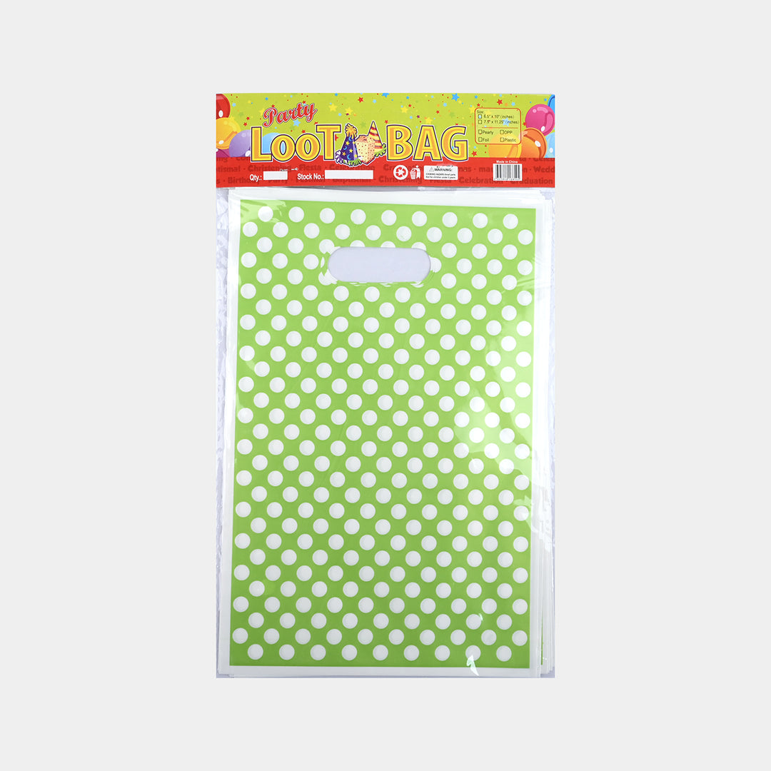 Polka Dot Plastic Party Loot Bags Pack