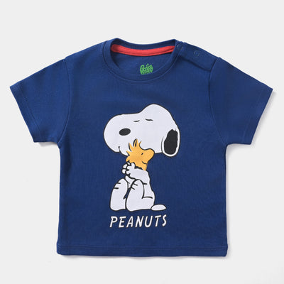 Infant Boys Cotton Interlock Knitted Suit Peanuts-B.Blue