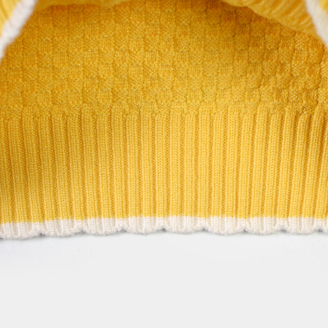 Infant Girls Acrylic Sweater-Peterpan Daisy-Yellow