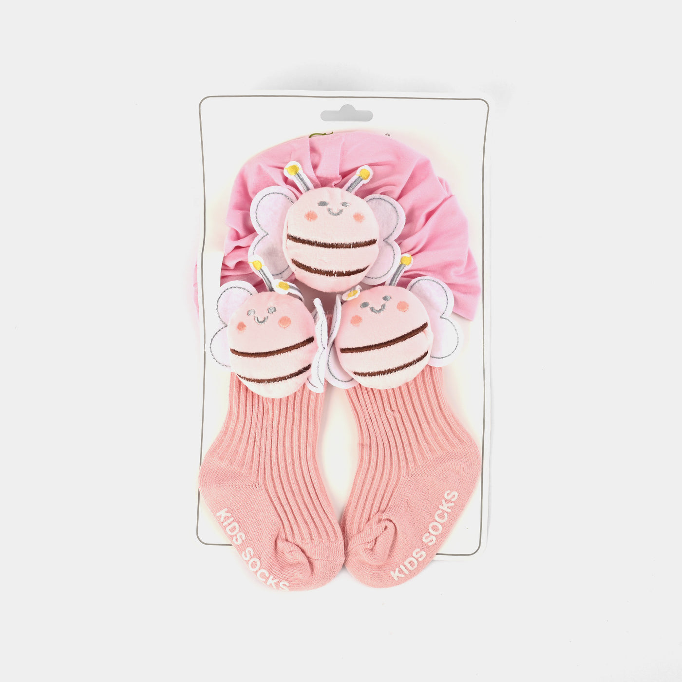 Cap+socks Set Butterfly Pink 9M+