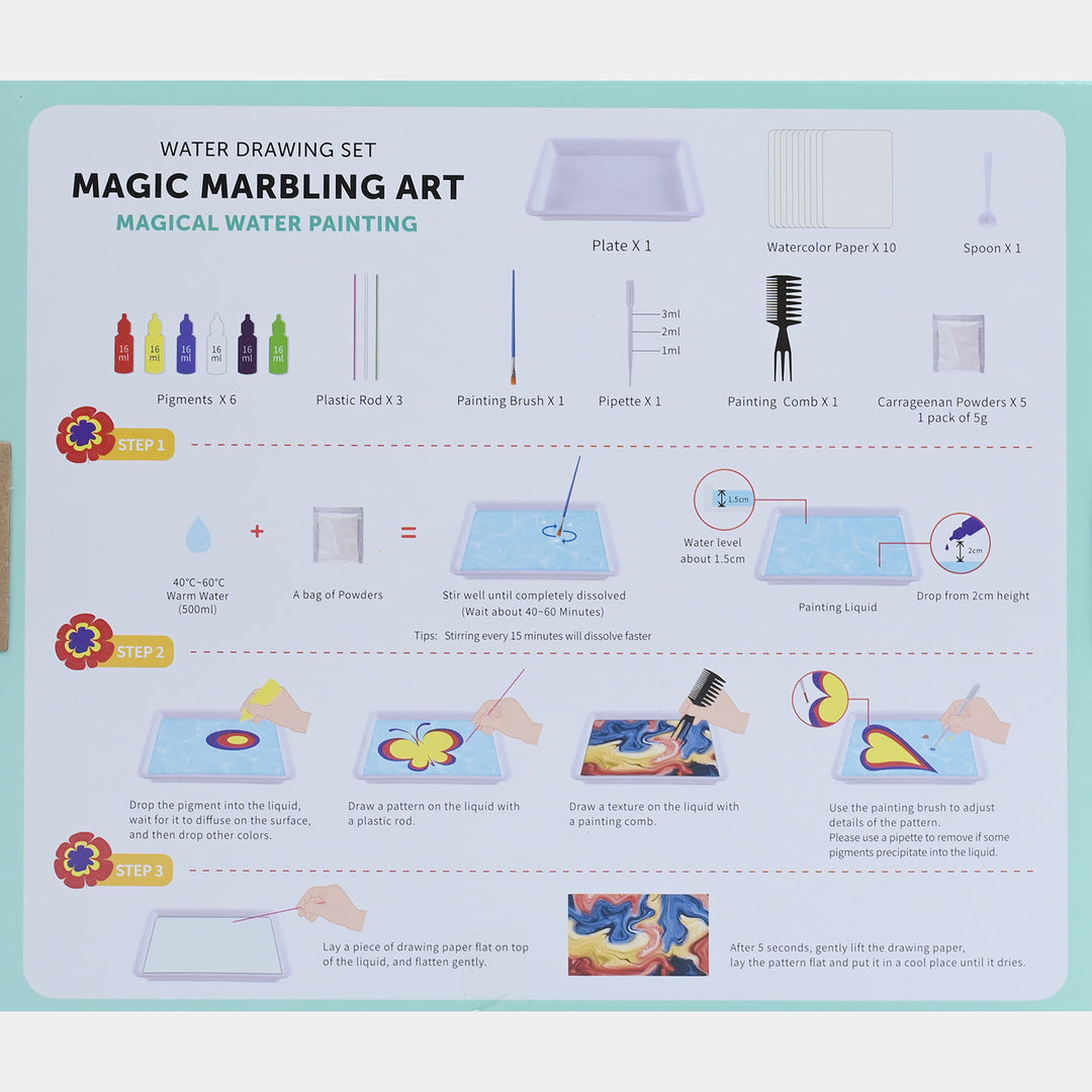 Water Drawing Set - Magic Marbling Art